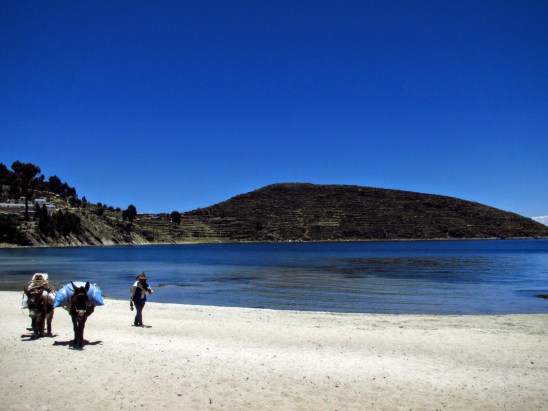Aucun moyen de transport sur L'Isla del Sol. 